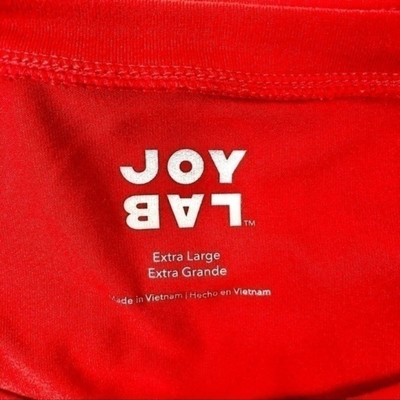 Joy Lab Long Sleeve top Glitter cuff Red Orange - Picture 8 of 8